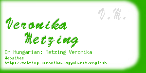 veronika metzing business card